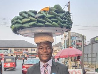 Meet Moses Eteng, the Akwa Ibom Agidi seller dressed in Suit and Tie